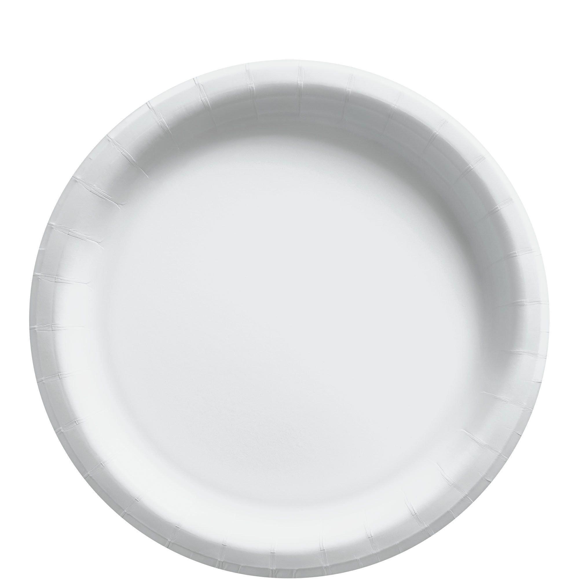 White Paper Tableware Kit for 50 Guests Party City